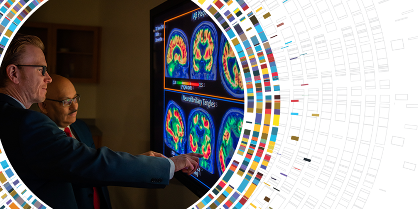 Medical professionals analyzing scans of the brain