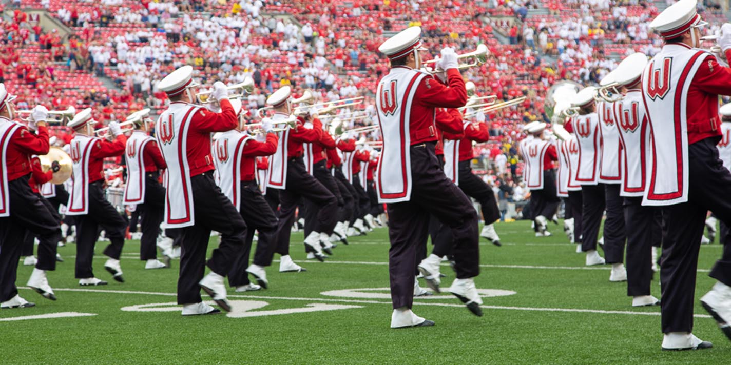 Marching band on game day