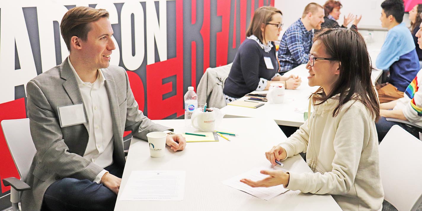 Student working on their professional skills