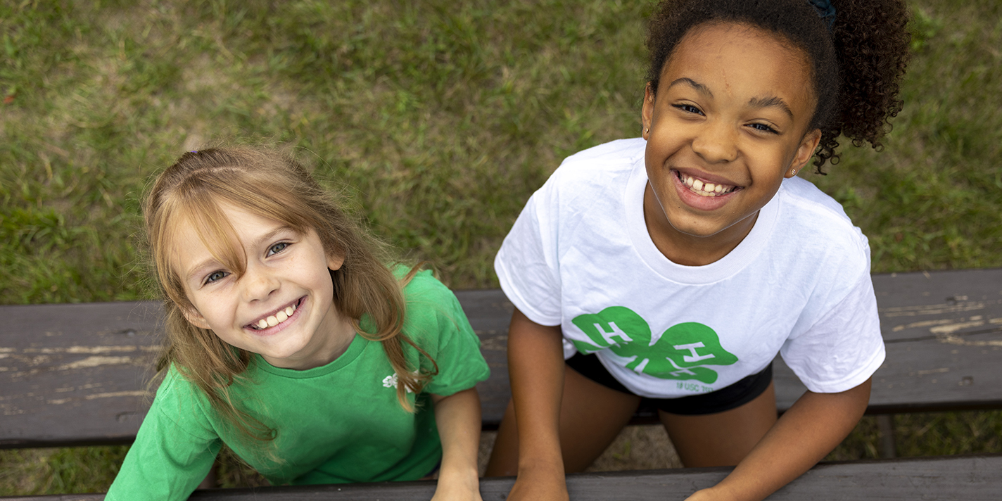 Two kids in the Wisconsin 4-H program
