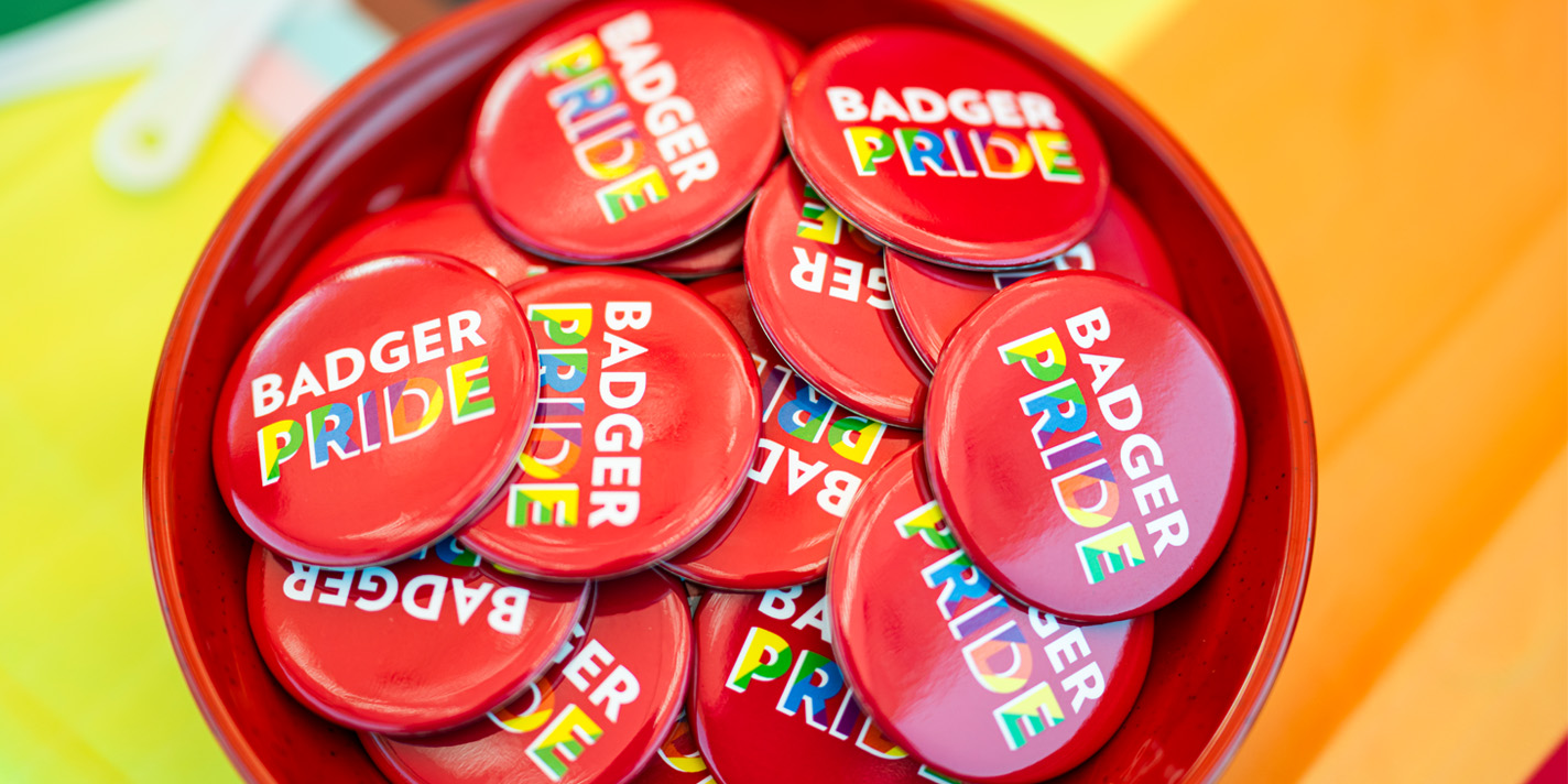 Badger Pride buttons