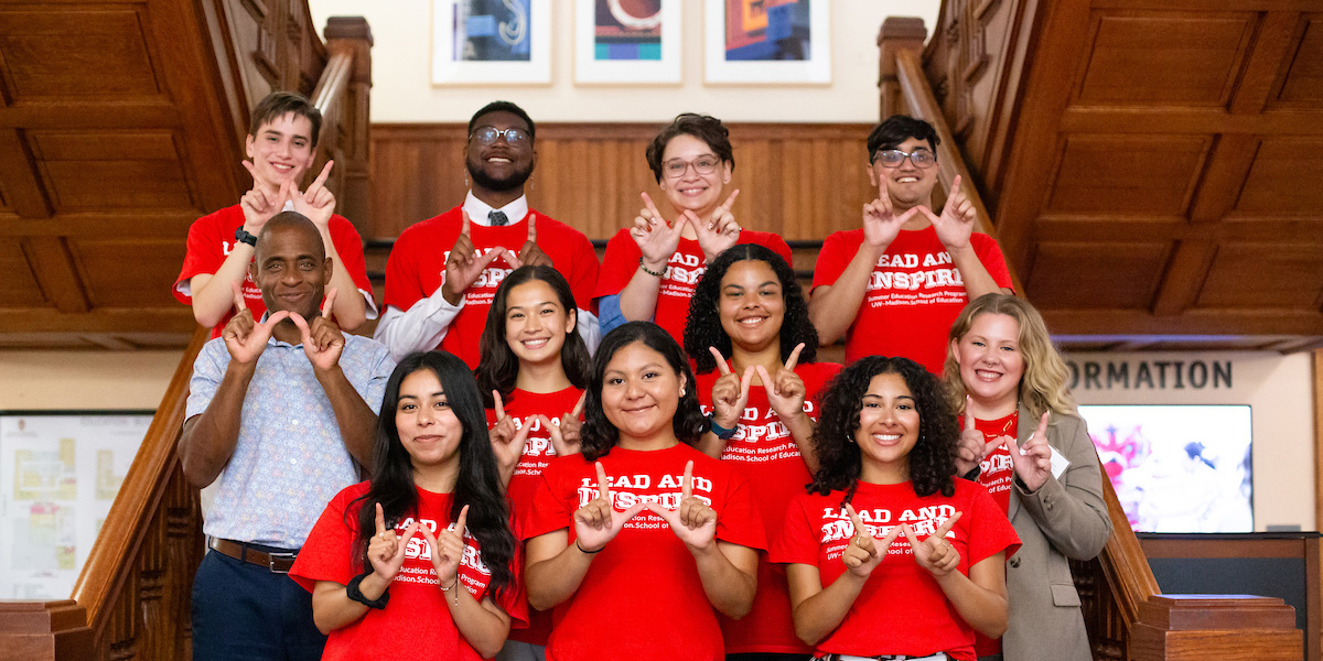 Students pose for a picture