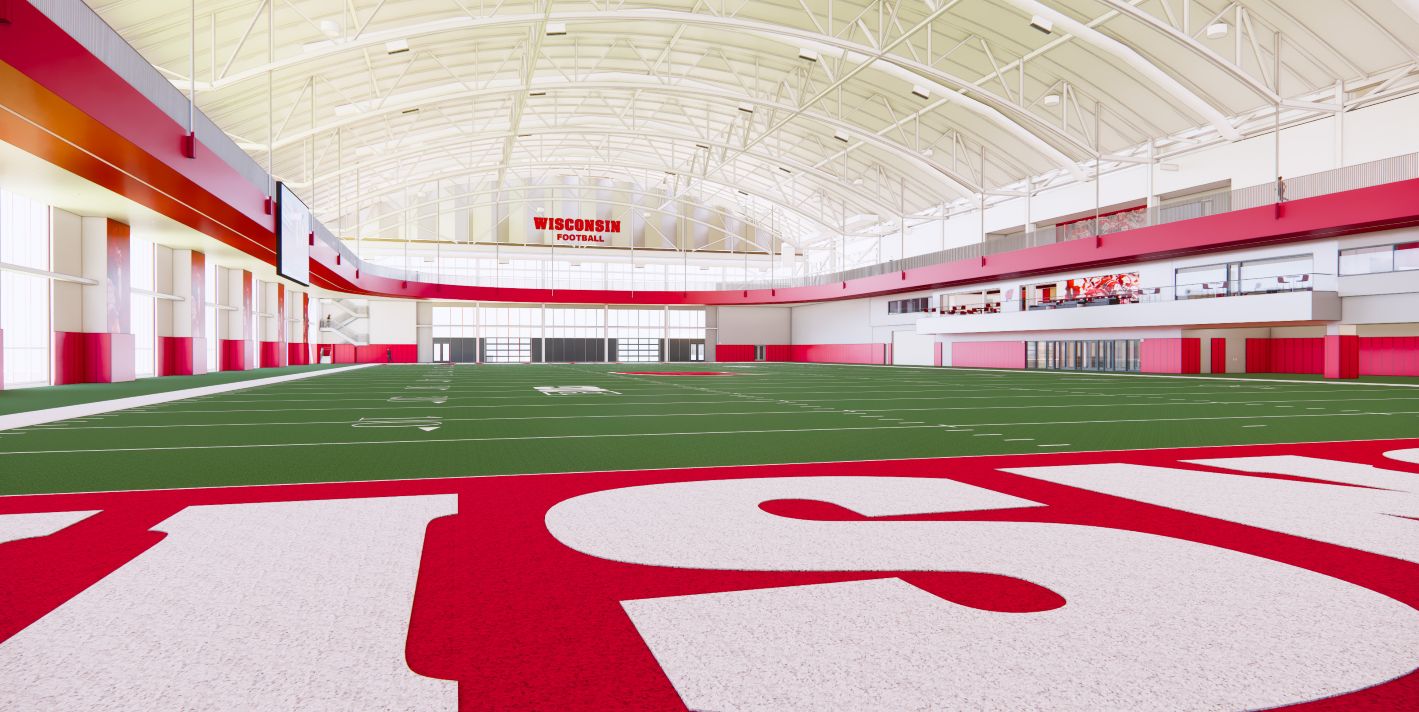 New indoor football practice facility